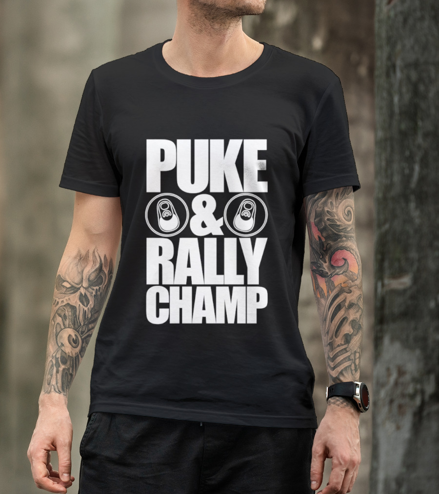 Puke And Rally Champ Soda Can Lids Fun T-Shirt