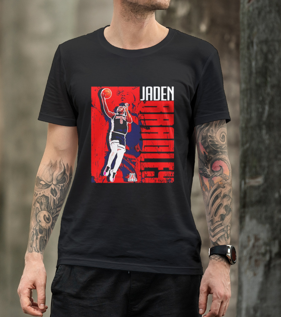 Jaden Bradley Arizona Wildcats NCAA Basketball Player Collage T-Shirt
