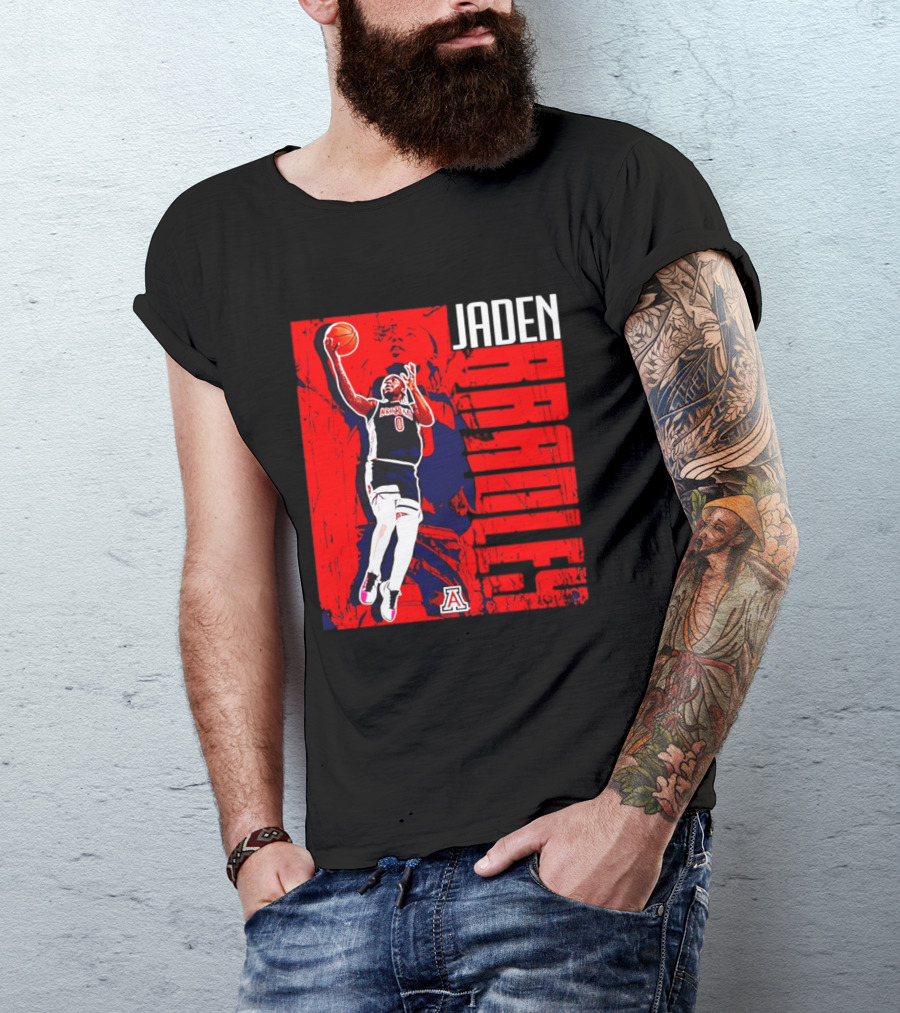 Jaden Bradley Arizona Wildcats NCAA Basketball Player Collage T-Shirt