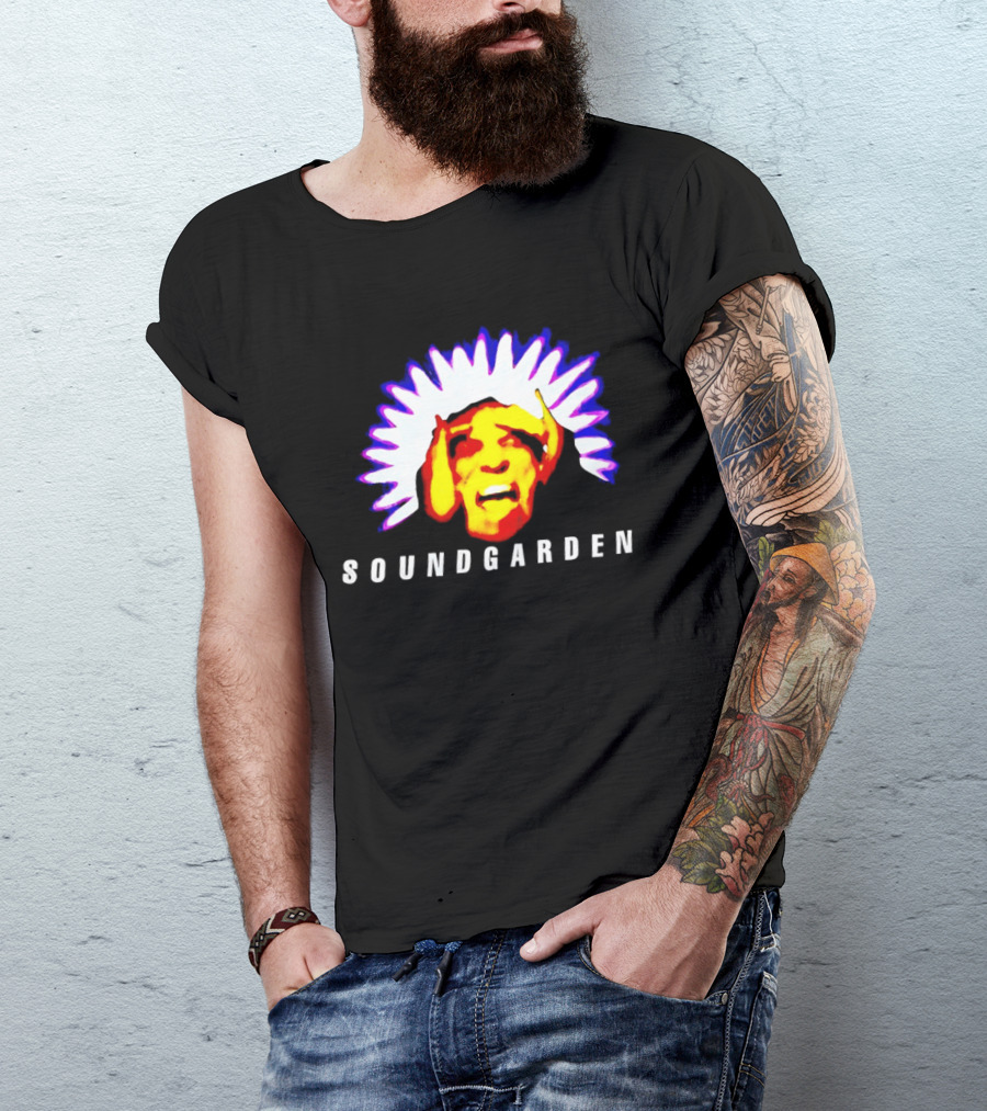 Soundgarden Black Hole Sun Surreal Face Psychedelic T-Shirt