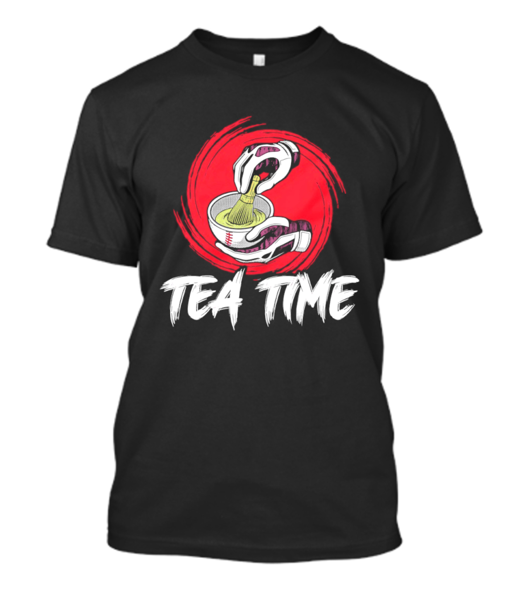 Tea Time Baseball Pouring Sports Fusion T-Shirt