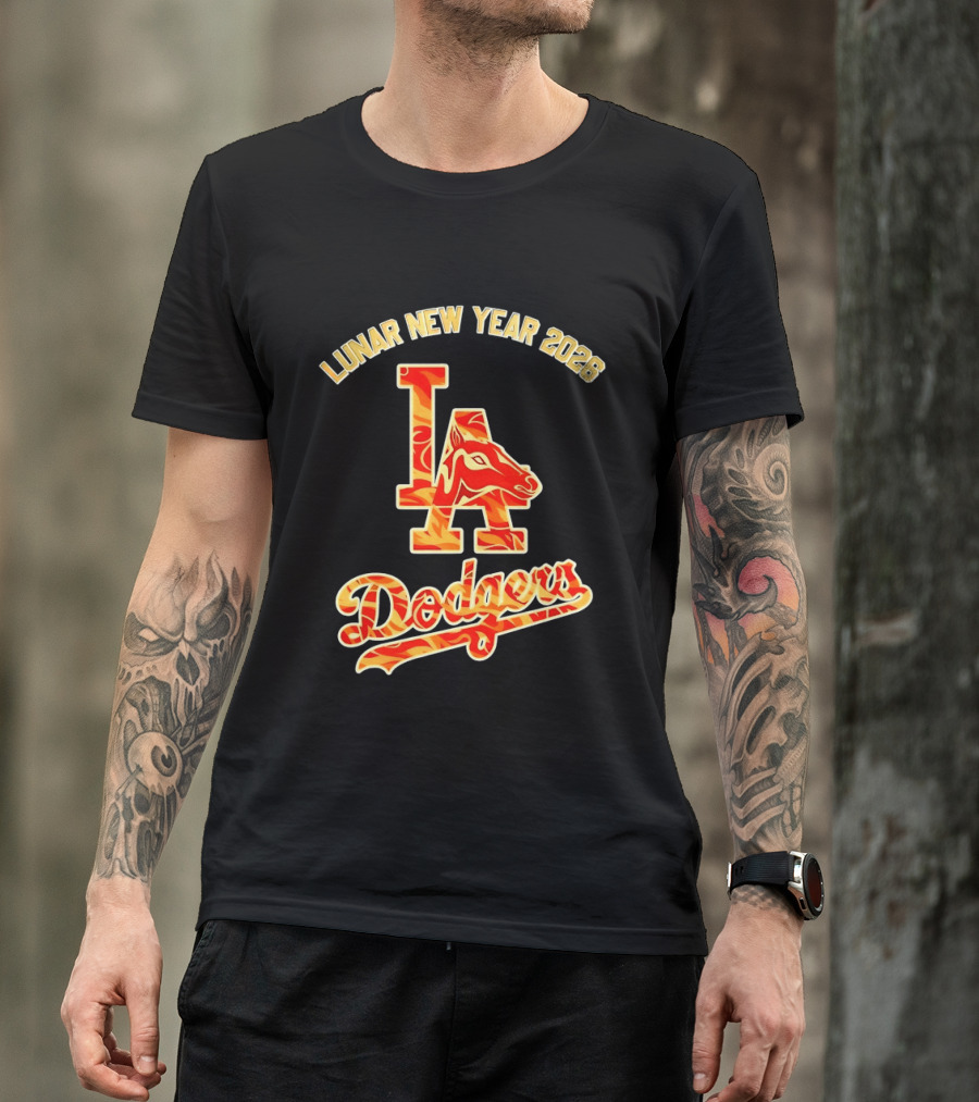 Lunar New Year 2026 LA Dodgers Horse Symbol Celebration T-Shirt