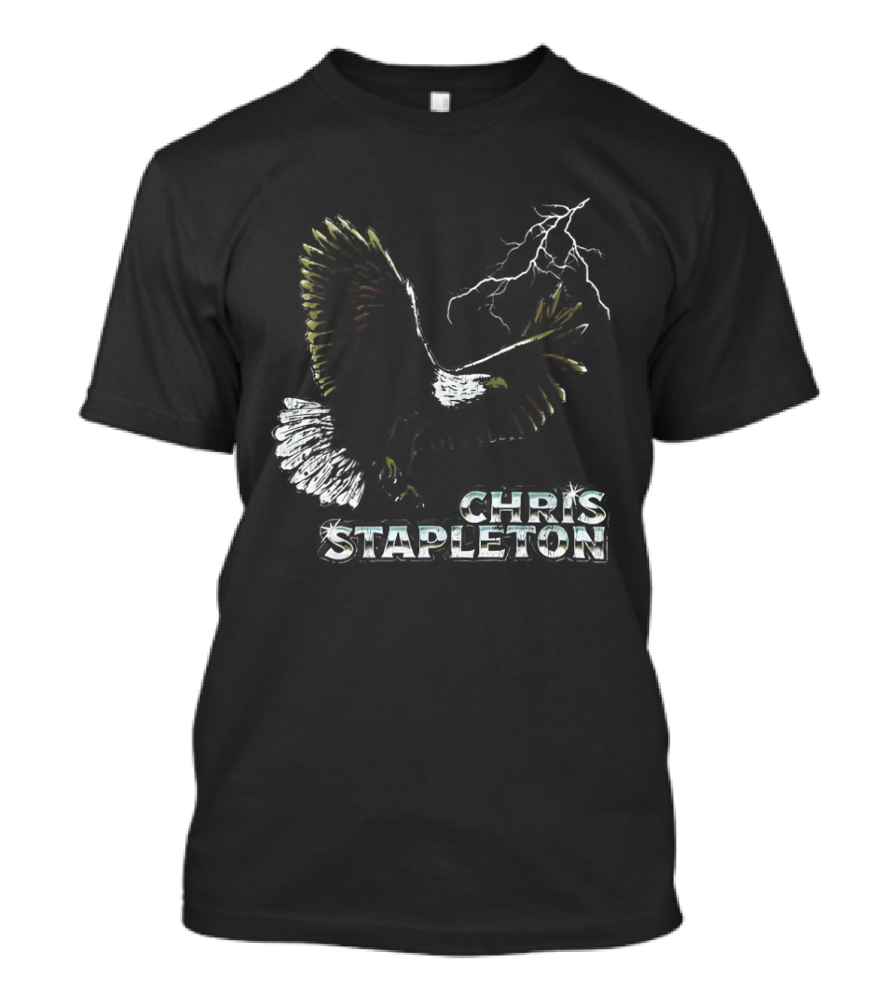 Chris Stapleton Bald Eagle With Lightning T-Shirt