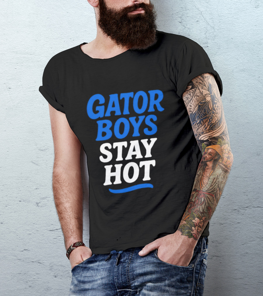 Florida Gator Boys Stay Hot Blue And White T-Shirt