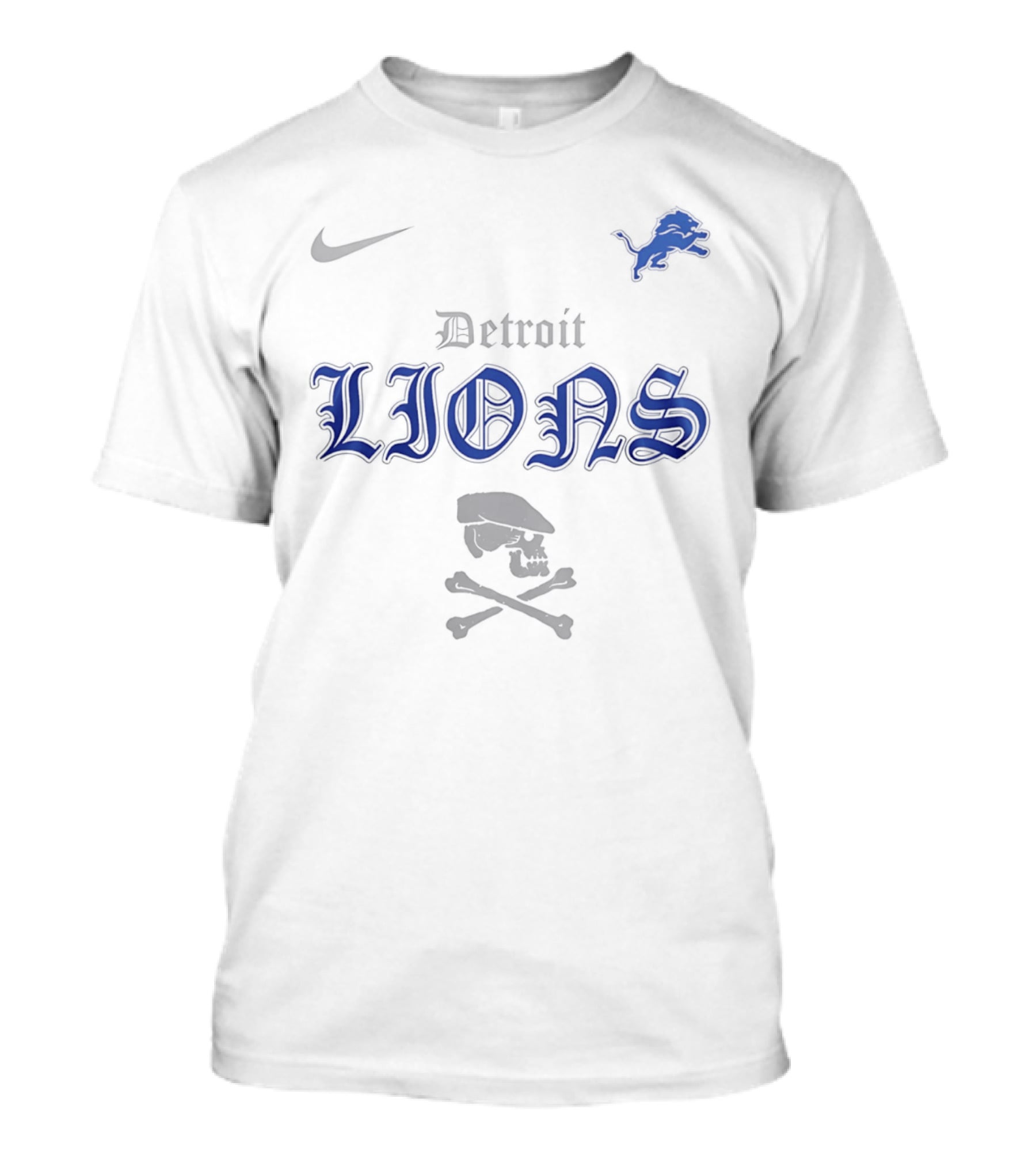 Detroit Lions Nike Dropkick Murphys Skull Collaboration Fan Gear T-Shirt