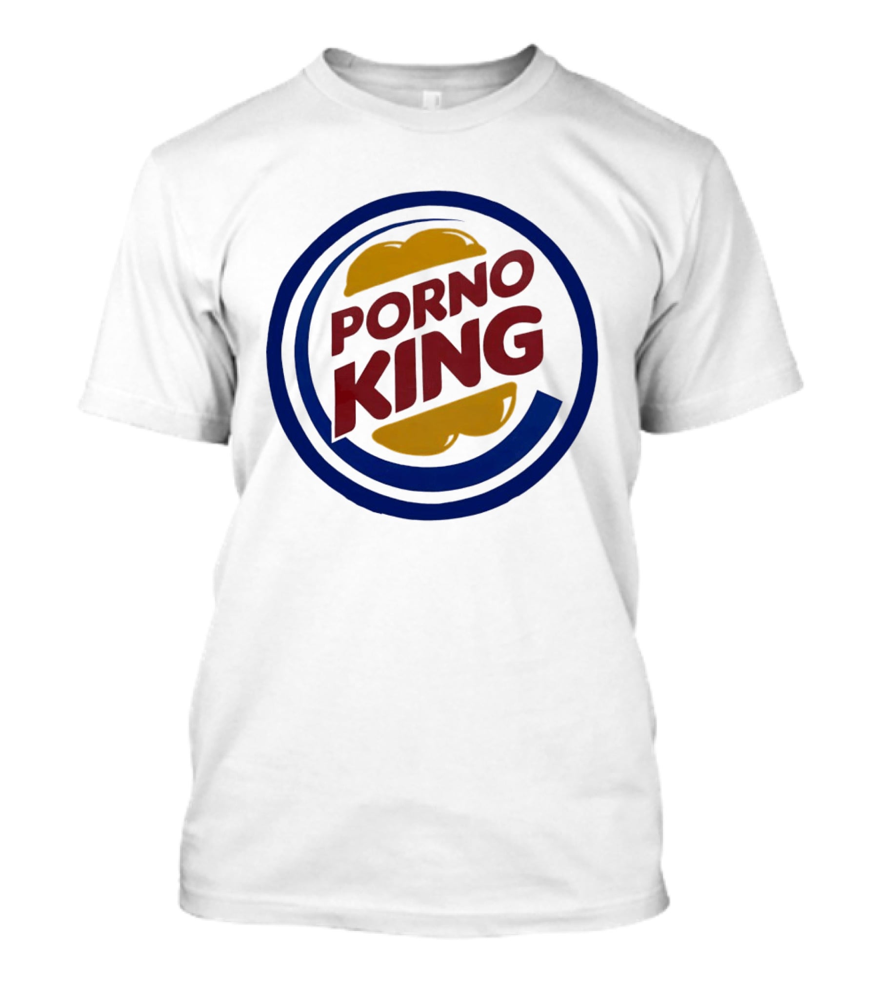 Porno King Burger King Logo Parody Humorous T-Shirt