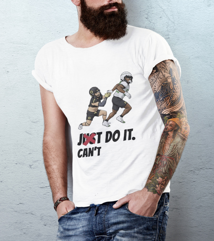 Just Can't Do It Football Players Chase In Action T-Shirt