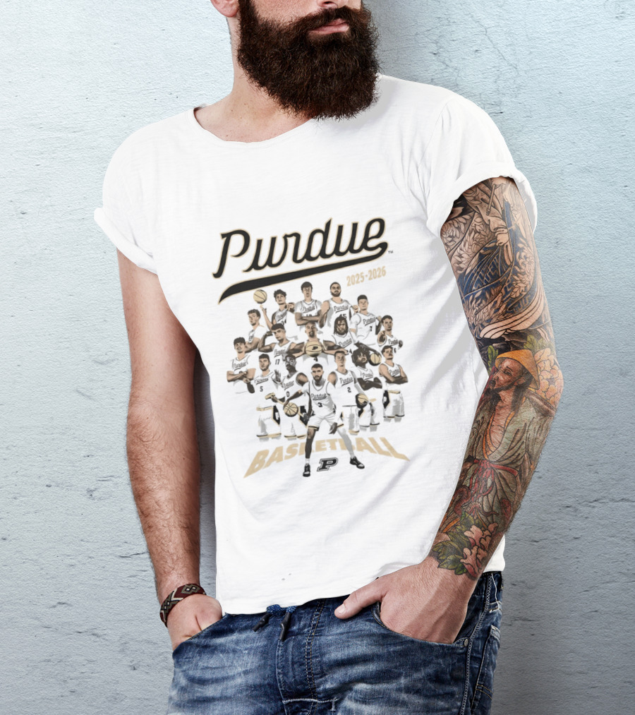 Purdue Boilermakers Basketball Team 2025 2026 Season Highlights T-Shirt