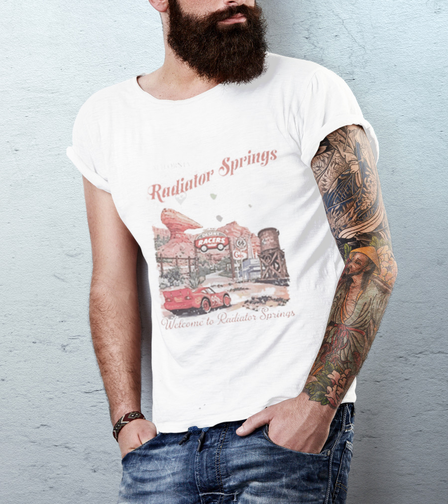 Radiator Springs Lightning McQueen Disney Pixar Cars Scenic Route Adventure T-Shirt