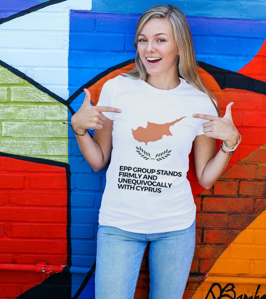 EPP Group Stands Firmly And Unequivocally With Cyprus Map Laurel Wreath T-Shirt