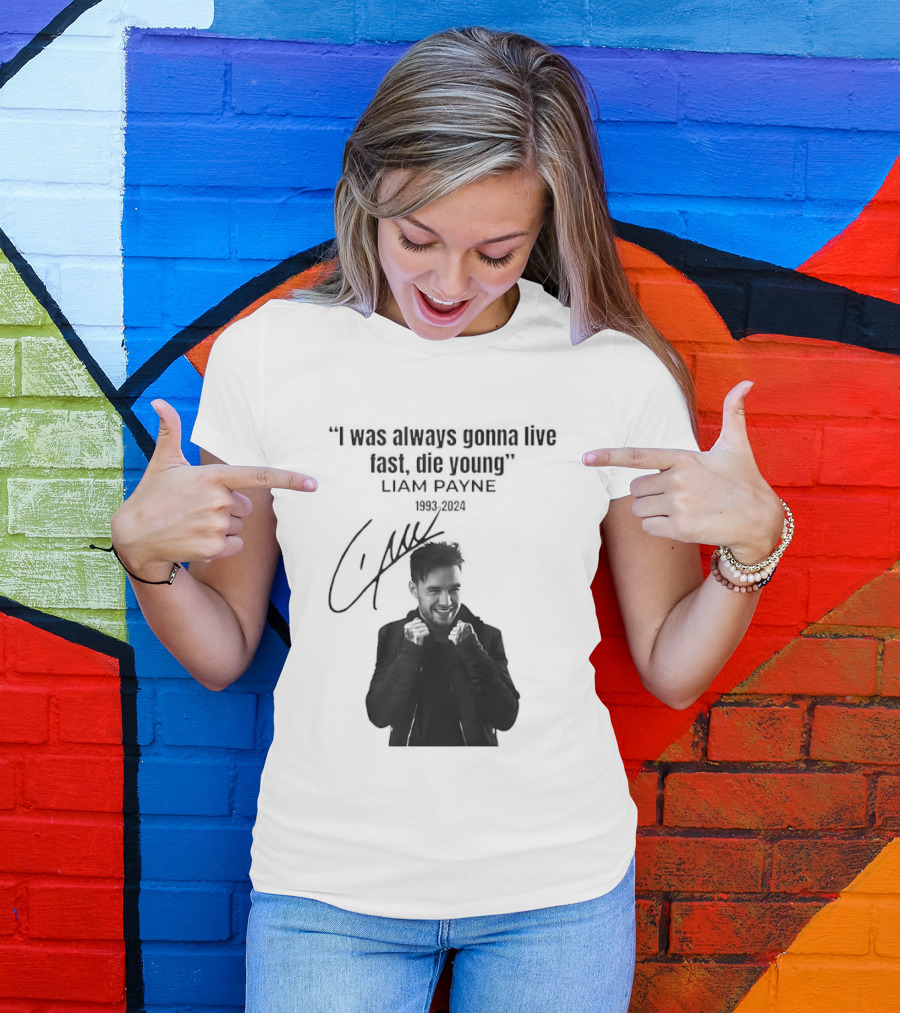 Liam Payne I Was Always Gonna Live Fast Die Young Silhouette Signature T-Shirt