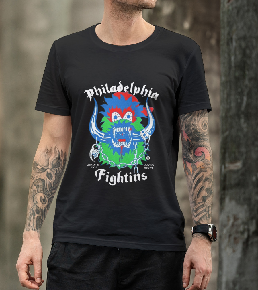 Philadelphia Fightins Monster Philly Sports Chains T-Shirt