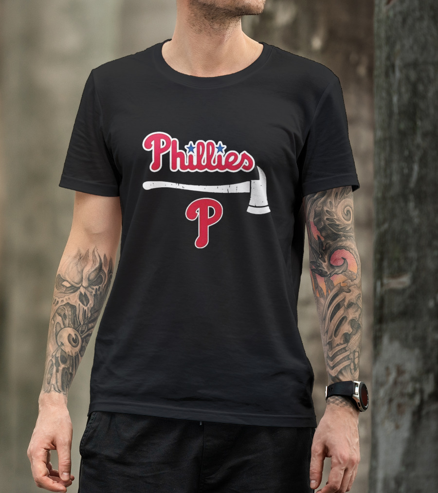 Philadelphia Phillies Firefighter Axe P Baseball Team Fan T-Shirt