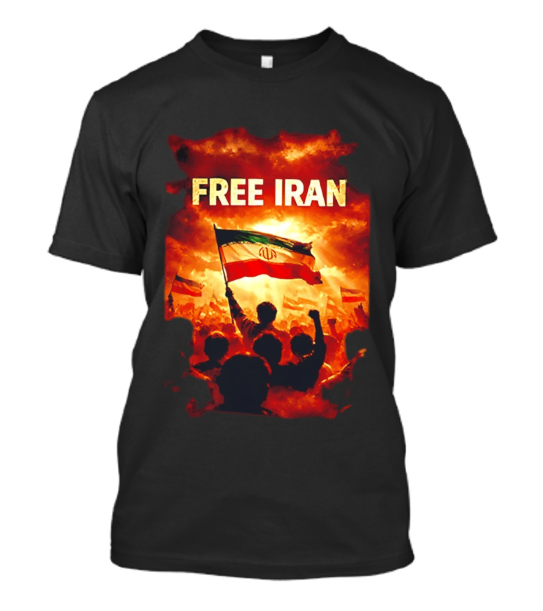 Free Iran Flag Protest Human Rights Solidarity T-Shirt