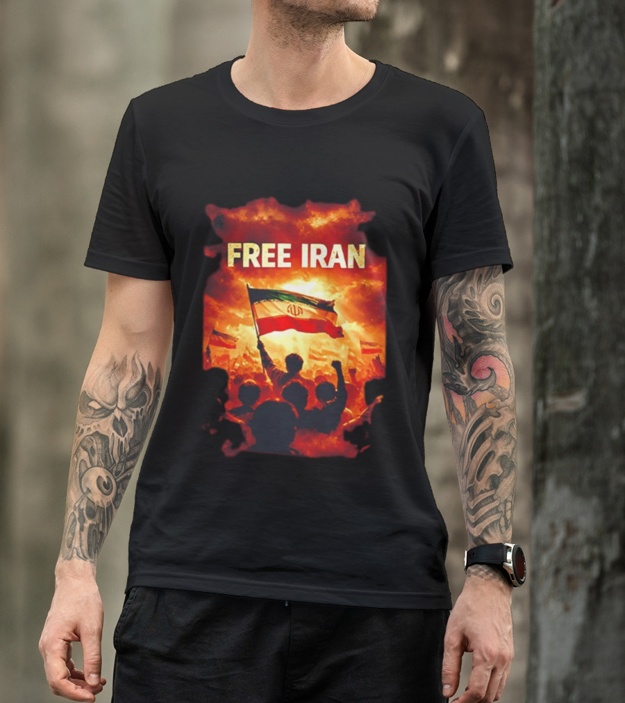 Free Iran Flag Protest Human Rights Solidarity T-Shirt