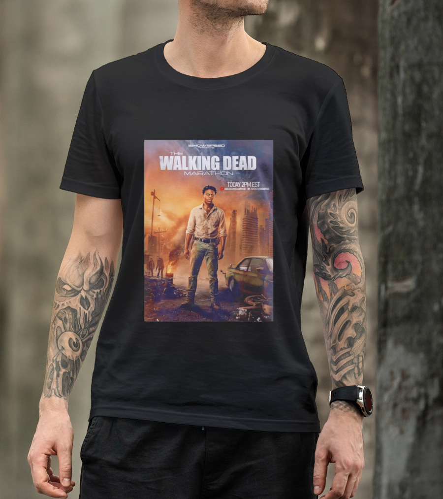 IShowSpeed The Walking Dead Marathon Today 2PM EST YouTube Twitch T-Shirt