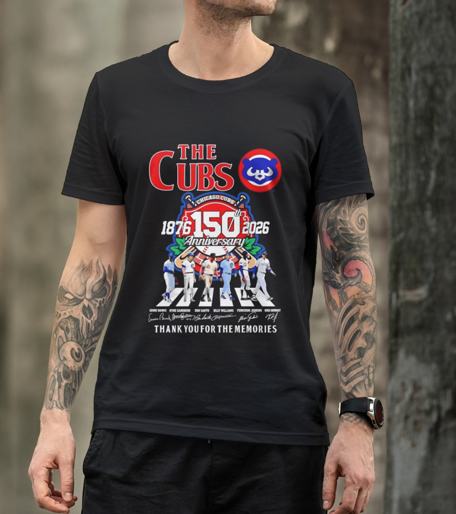 Chicago Cubs 150th Anniversary Abbey Road Thank You For The Memories 1876 2026 Signature Edition T-Shirt