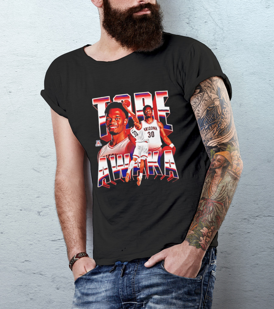 Tobe Awaka Arizona Wildcats Basketball 30 NCAA Player Collage T-Shirt