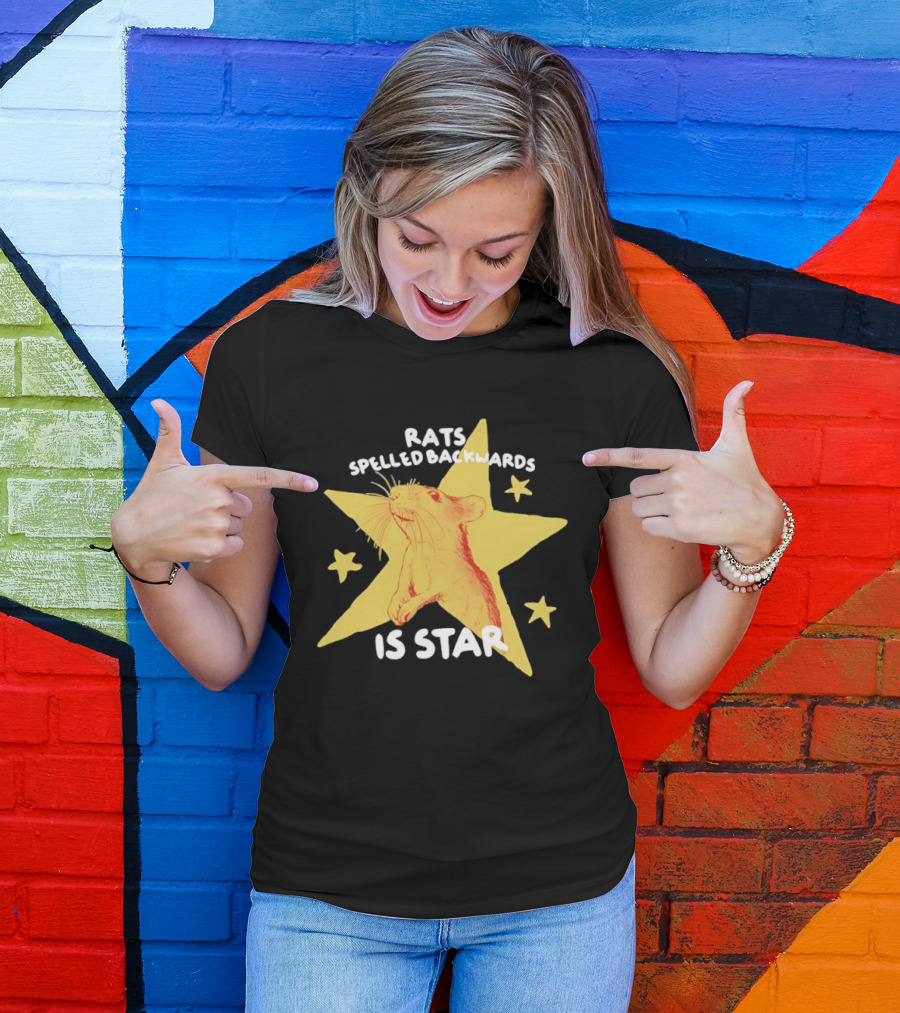Rats Spelled Backwards Is Star Yellow Star Mouse T-Shirt