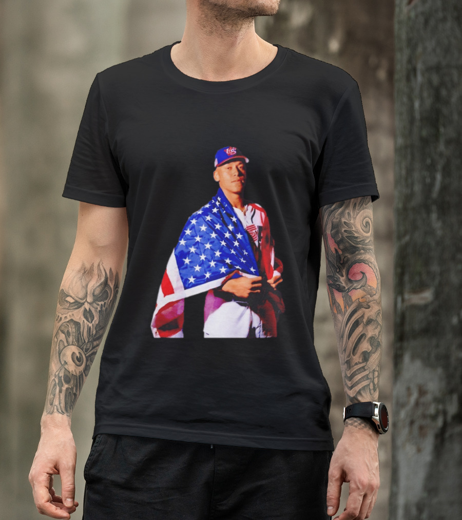 Aaron Judge Captain Team USA Baseball American Flag T-Shirt