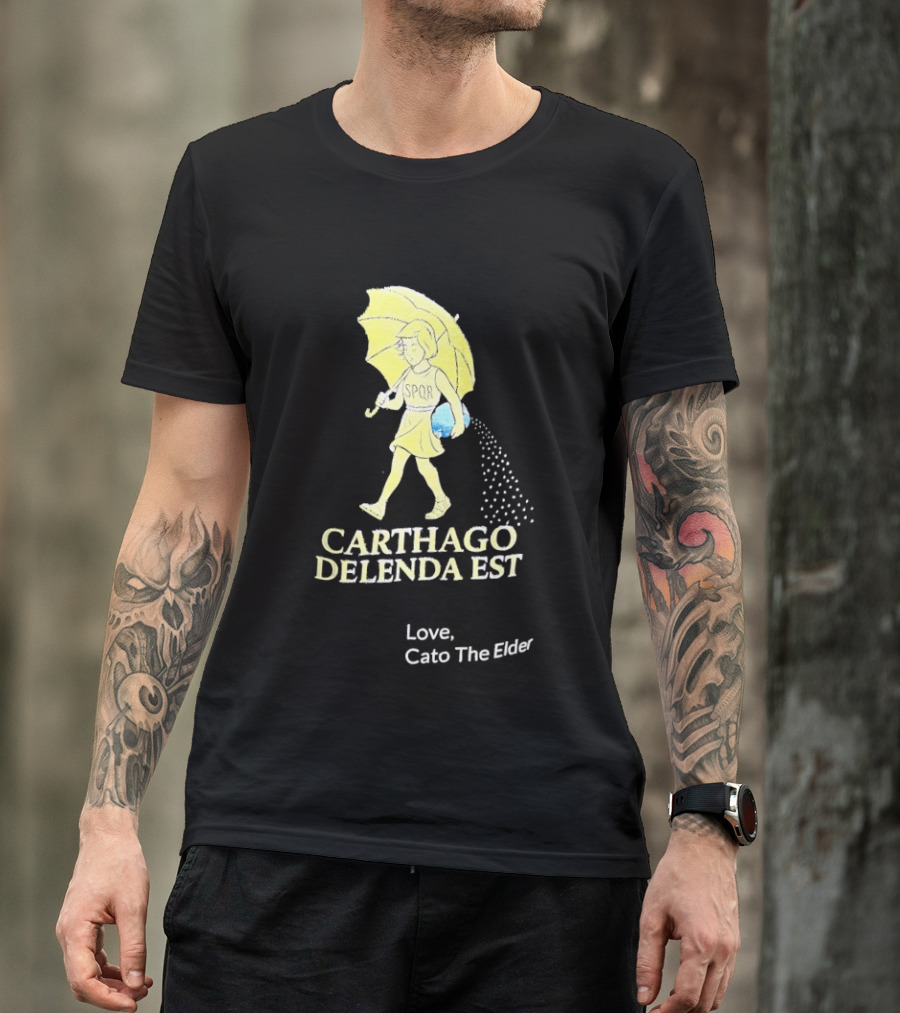 Carthago Delenda Est Love Cato The Elder Retro Salt Girl T-Shirt