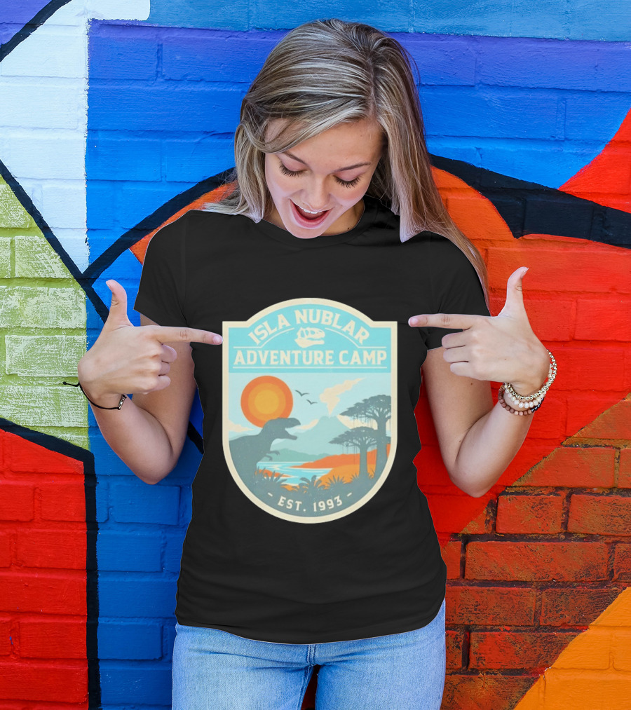 Isla Nublar Adventure Camp Dinosaur Island Est 1993 T-Shirt