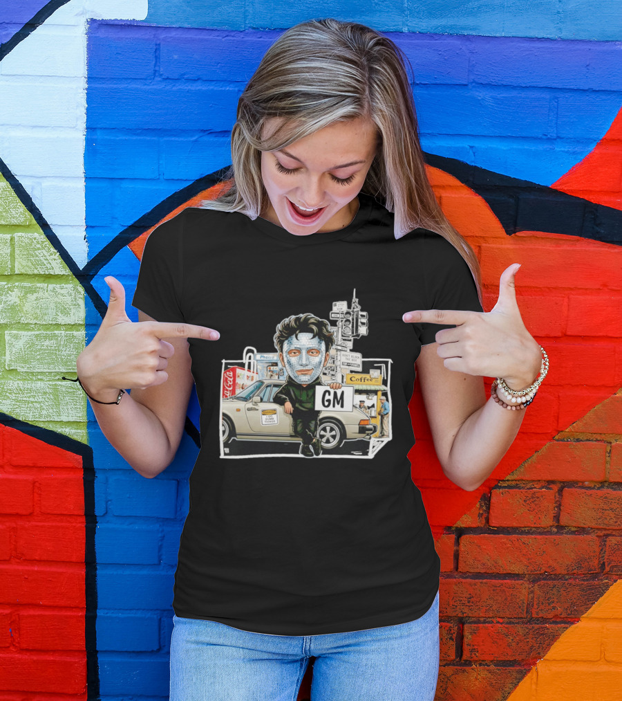 Don't Block The Box Warning I Do Dumb Things Traffic Signal Masked T-Shirt