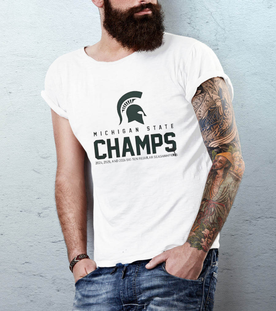 Michigan State Champs 2024 2025 2026 Big Ten Regular Season Champions T-Shirt