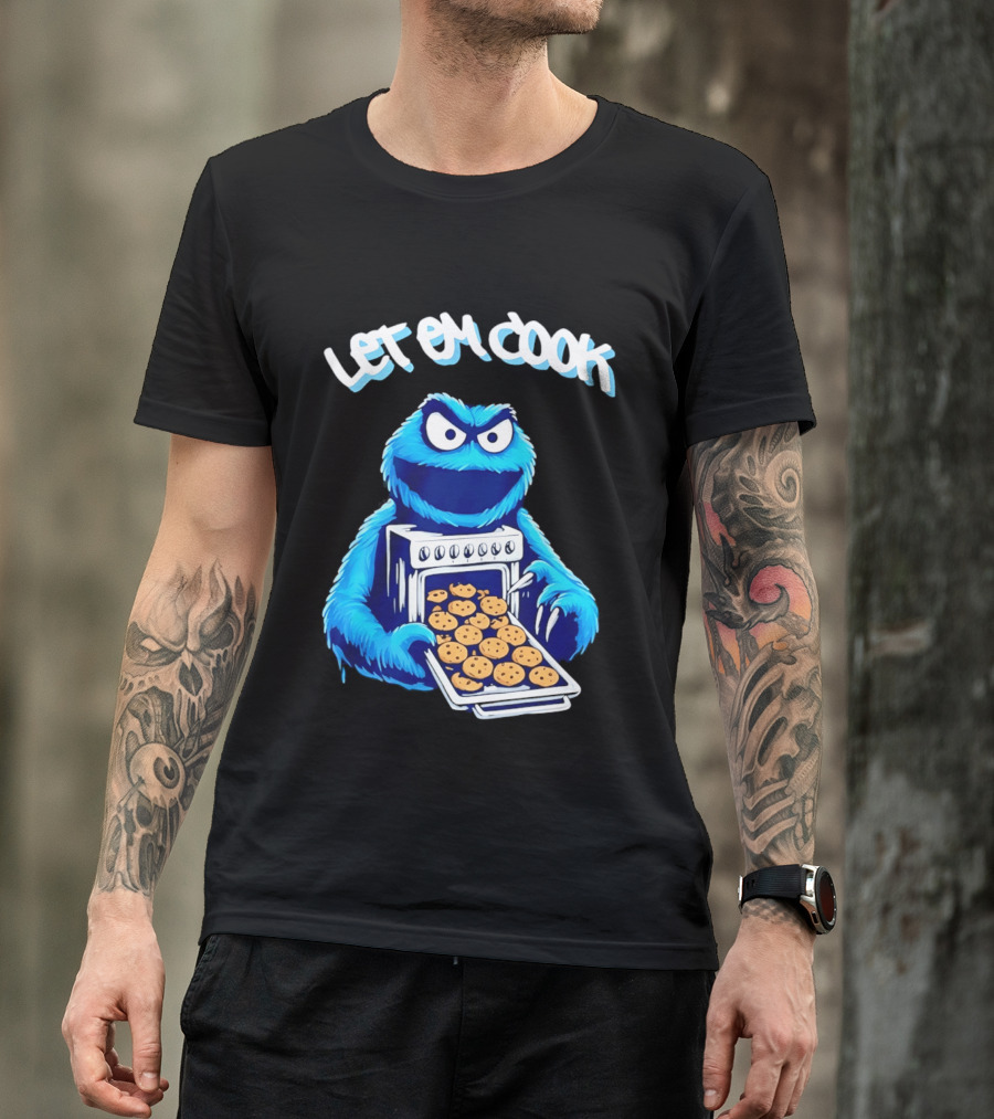 Cookie Monster Let Em Cook Oven Cookies T-Shirt