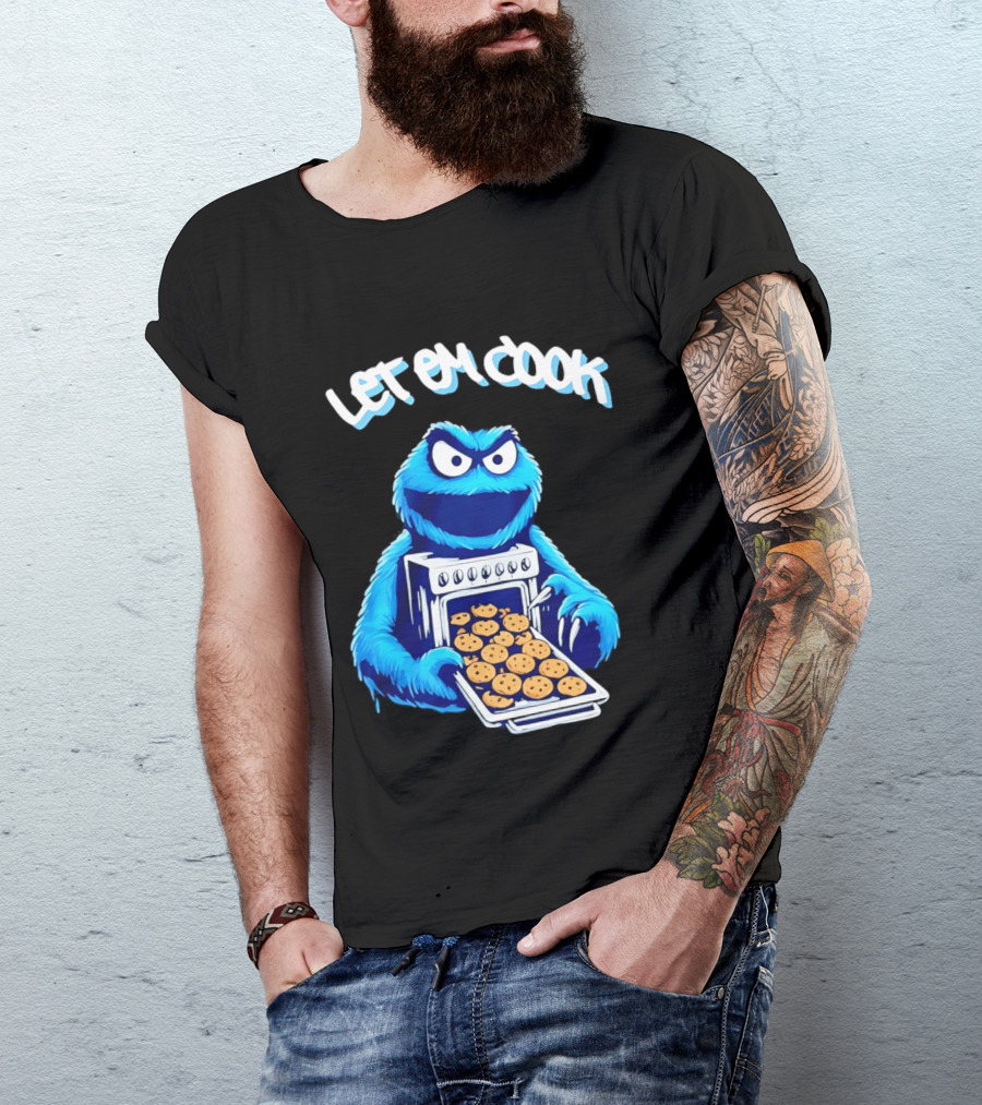 Cookie Monster Let Em Cook Oven Cookies T-Shirt