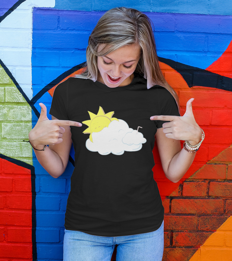 Sun Eating A Cloud Cartoon T-Shirt