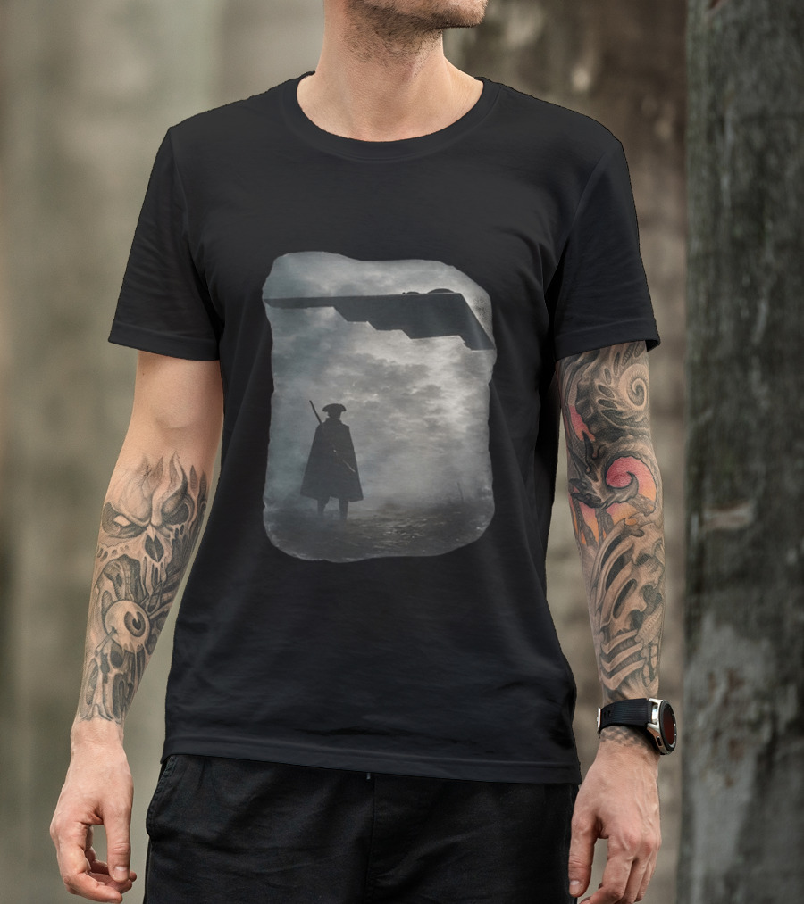 Freedom Dorito Revolutionary War Soldier With Stealth Bomber T-Shirt