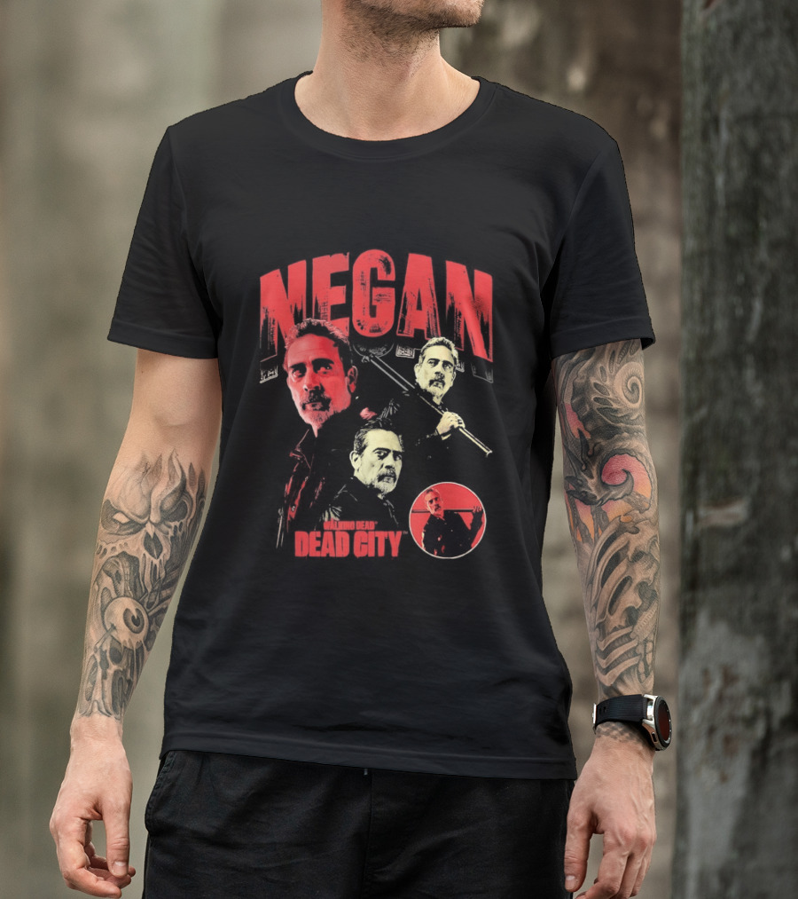 Negan The Walking Dead Dead City Walking Stick Lucille Images T-Shirt