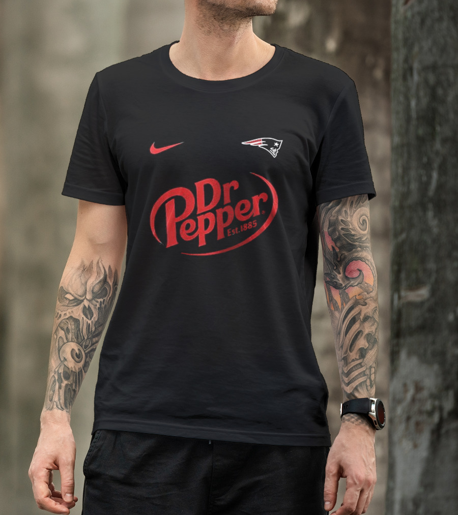 New England Patriots Dr Pepper Nike Collaboration Est. 1885 T-Shirt