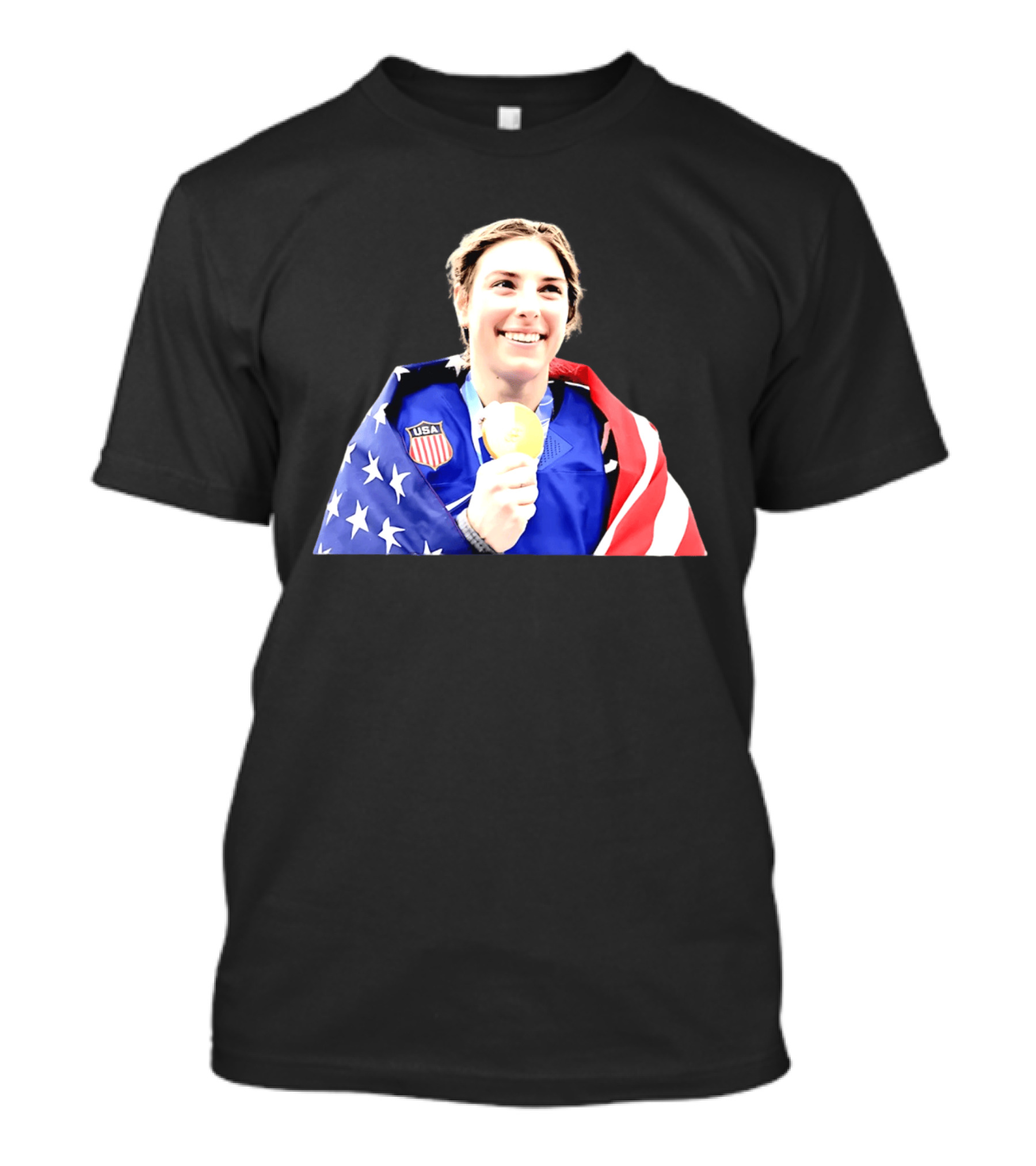 Hillary Knight USA Women's National Ice Hockey American Flag Gold Medal 2026 T-Shirt