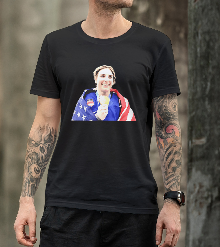 Hillary Knight USA Women's National Ice Hockey American Flag Gold Medal 2026 T-Shirt