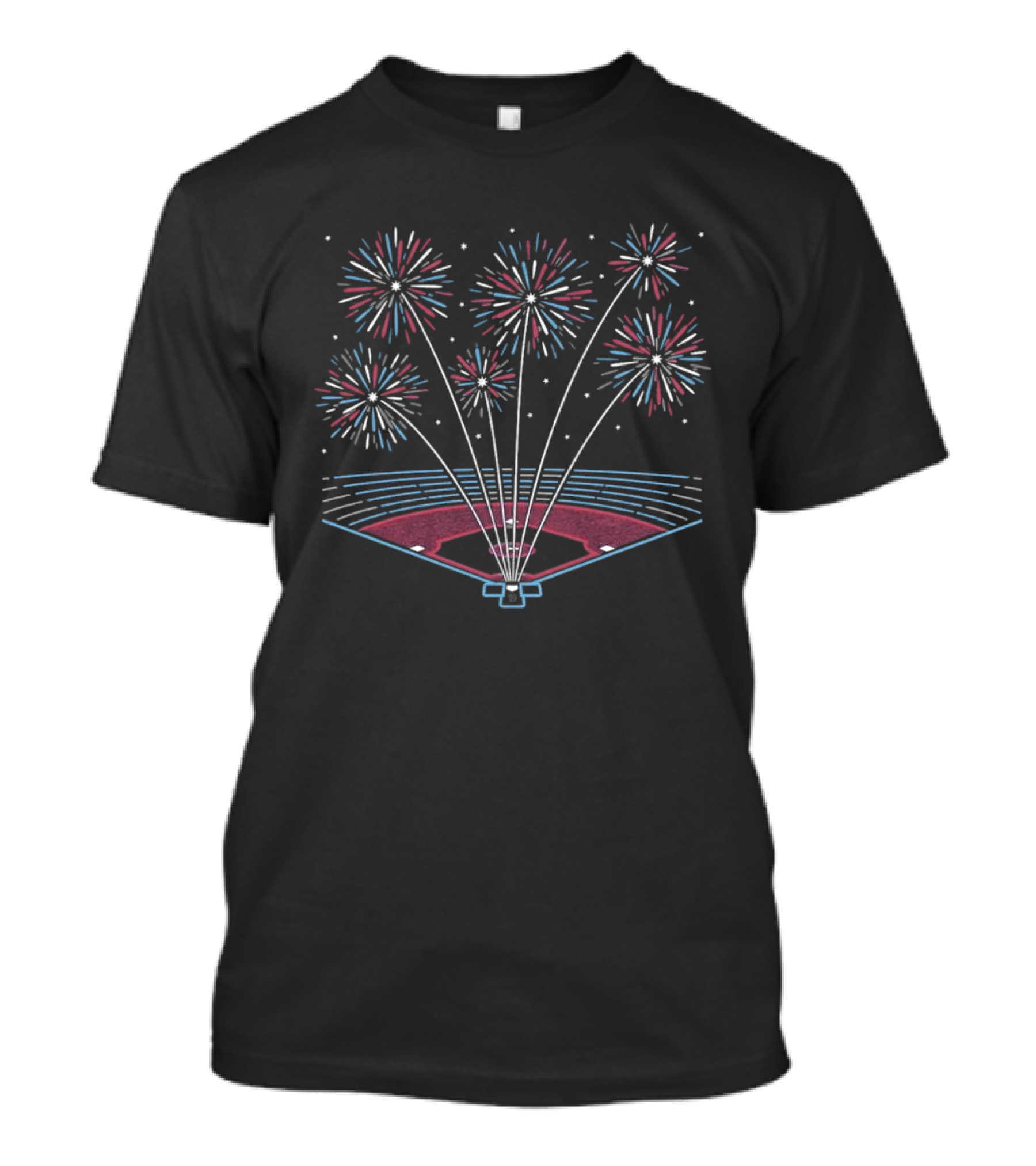 Bombs Bursting In Air Baseball Fireworks Stadium Celebration T-Shirt