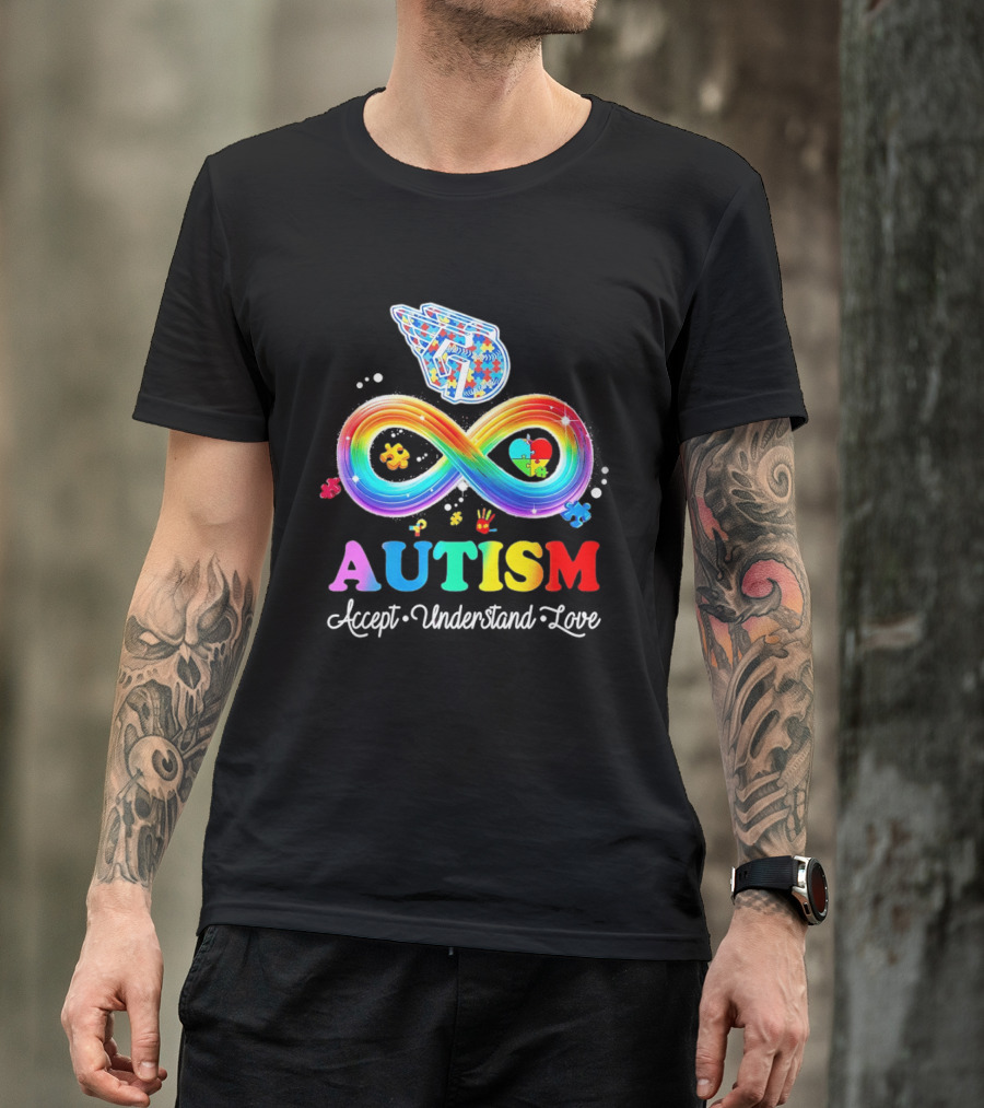 Cleveland Guardians Autism Awareness Puzzle Infinity Symbol Accept Understand Love T-Shirt