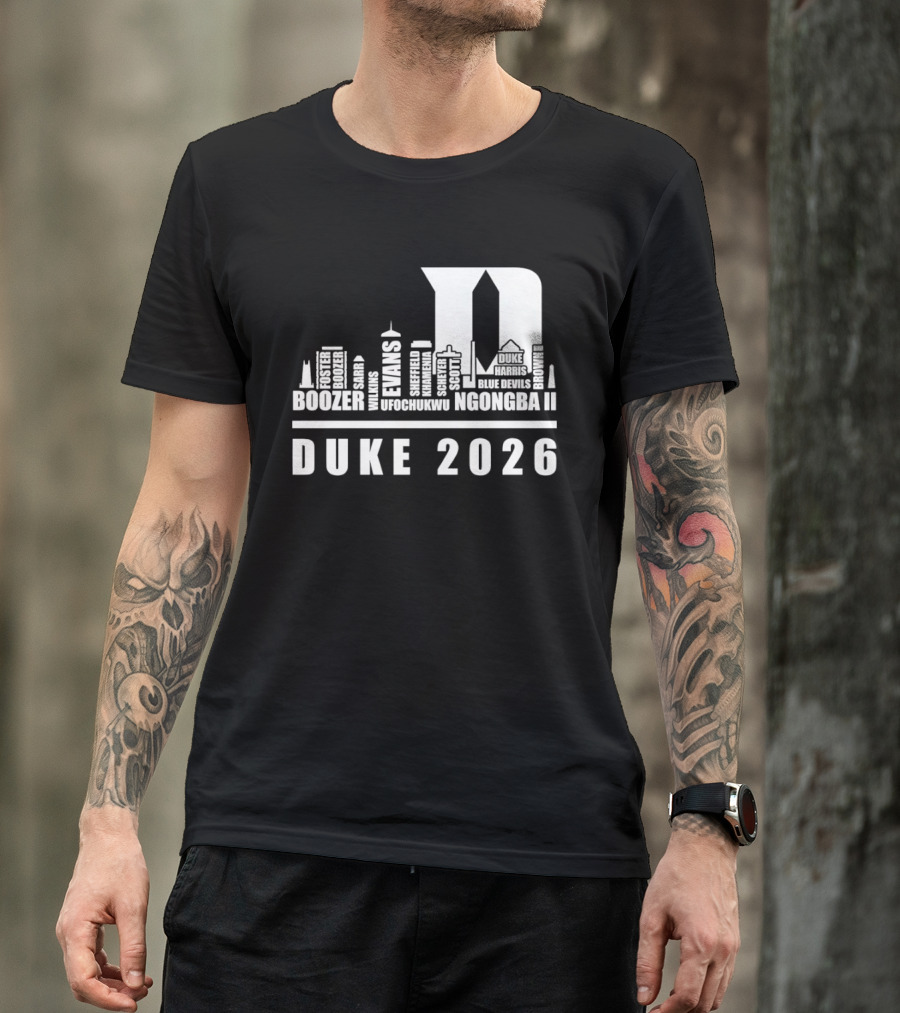 Duke 2026 Skyline Boozer Evans McCorkle Li T-Shirt