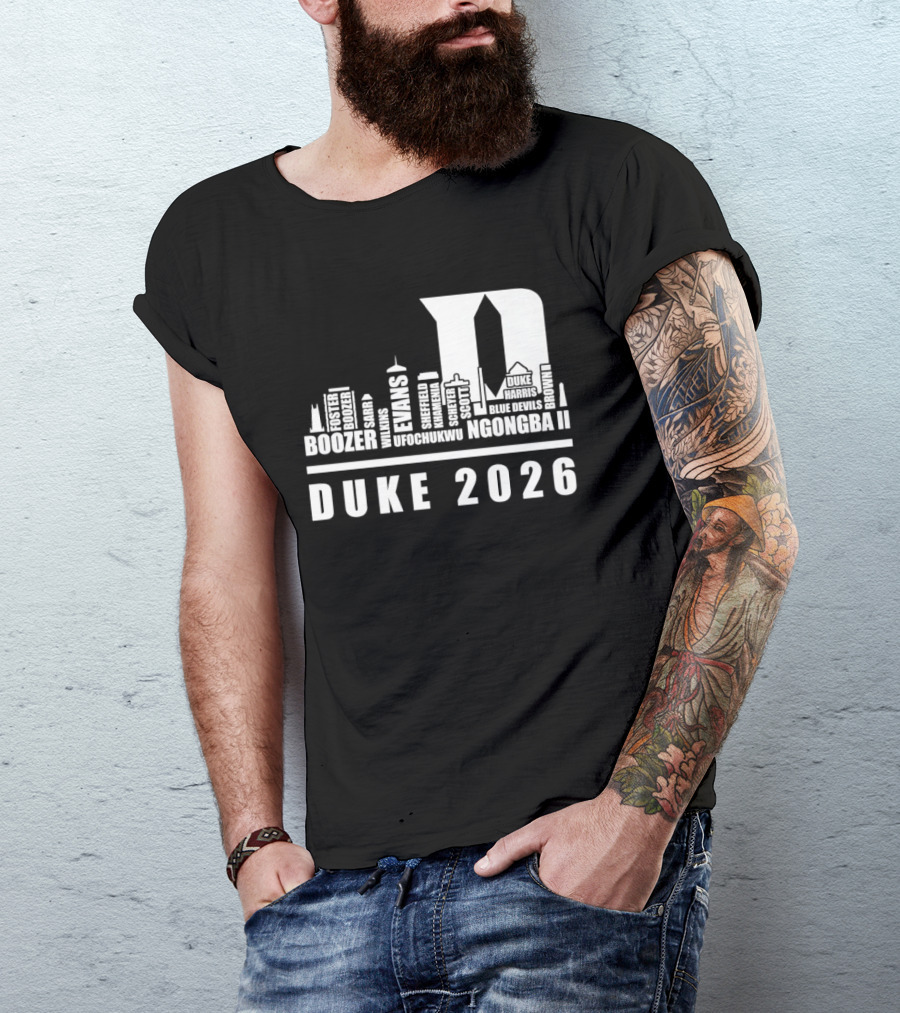 Duke 2026 Skyline Boozer Evans McCorkle Li T-Shirt