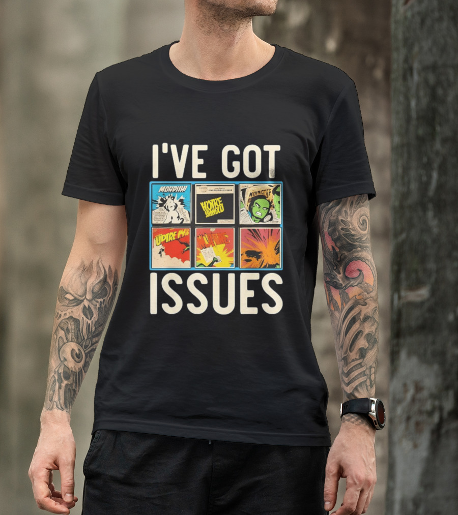 I've Got Issues Morphin Voice Combo Comic Panels T-Shirt