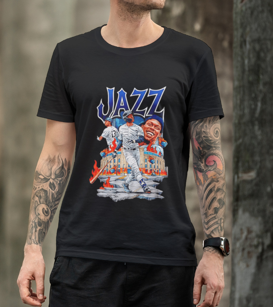 Jazz Chisholm Jr 13 Yankees Stadium Flames Baseball Triumph T-Shirt