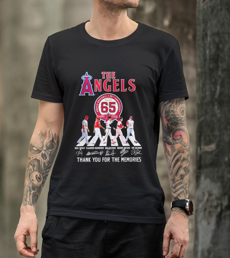 The Angels Baseball 65th Anniversary 1961 2026 Legends Thank You For The Memories T-Shirt
