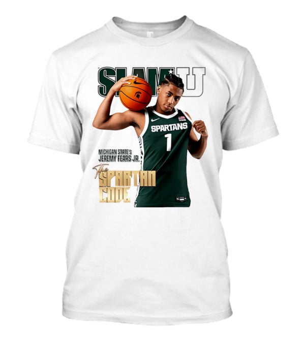 SlamU Jeremy Fears Jr Spartans The Spartan Code Michigan State T-Shirt