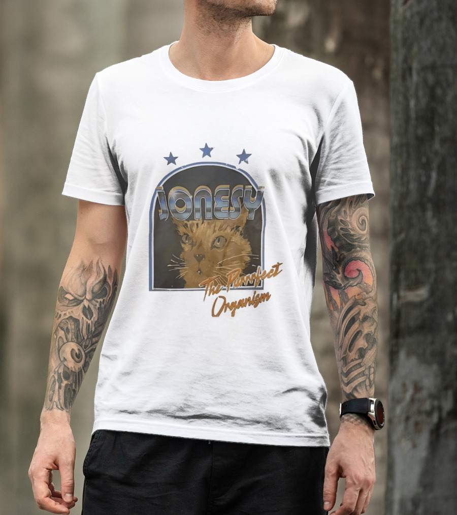 Jonesy The Purrfect Organism Cat Face Three Stars T-Shirt
