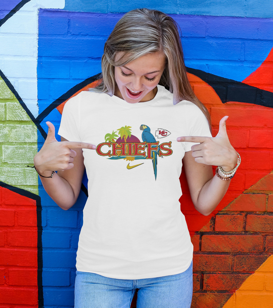 Kansas City Chiefs Tropical Parrot Nike It's 5 O' Somewhere T-Shirt