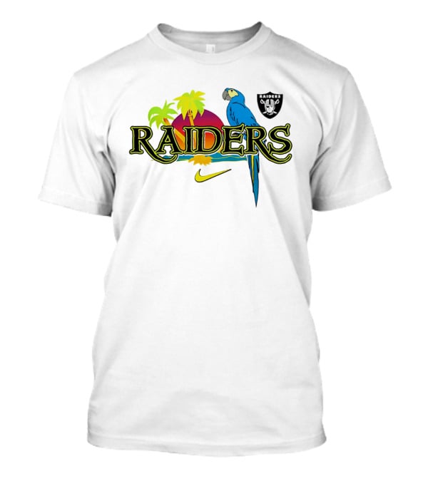 Las Vegas Raiders Tropics And Parrot It's 5 O' Somewhere Nike T-Shirt