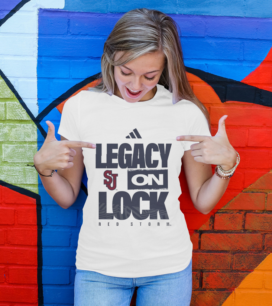 St. John's Red Storm Adidas Legacy On Lock T-Shirt