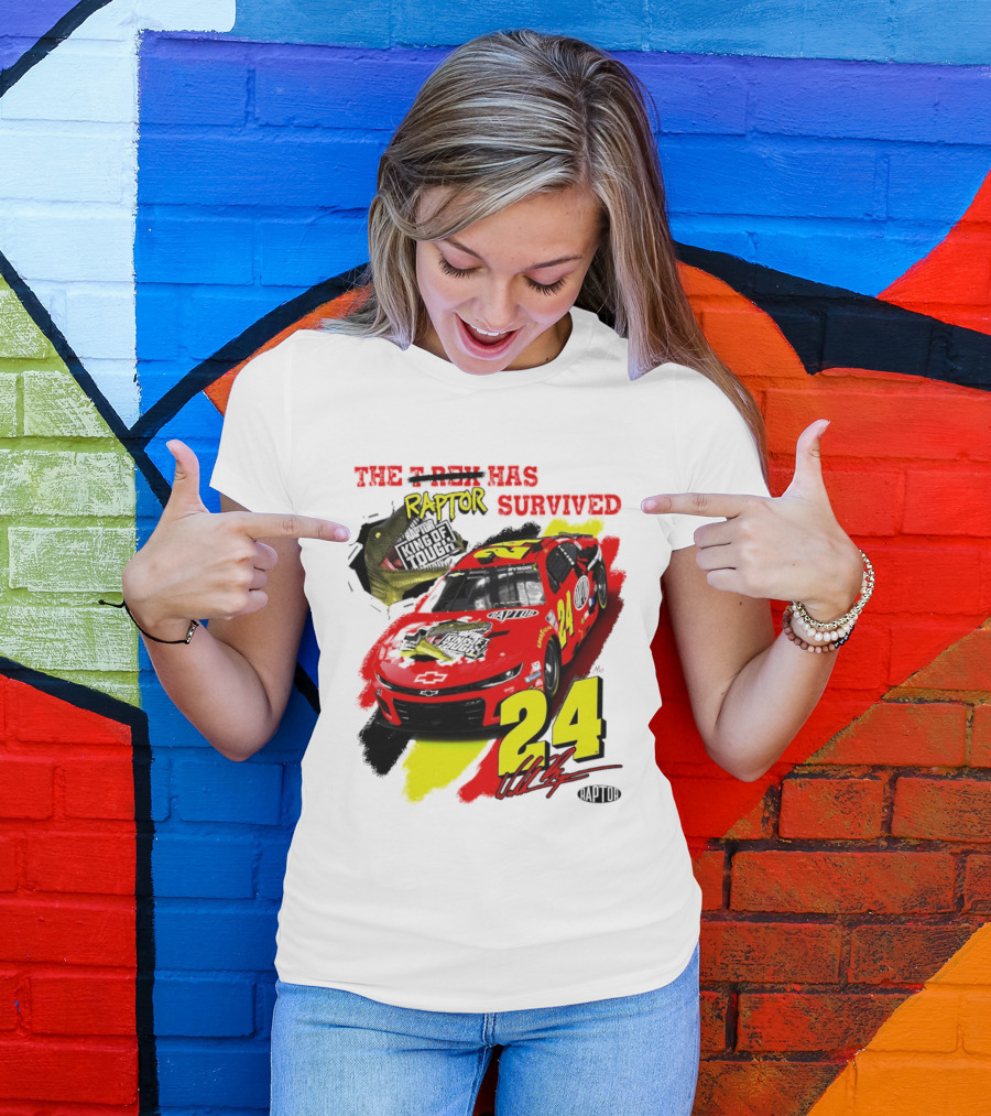 William Byron 24 NASCAR Chevrolet Camaro Raptor Survived King Of Tough T-Shirt