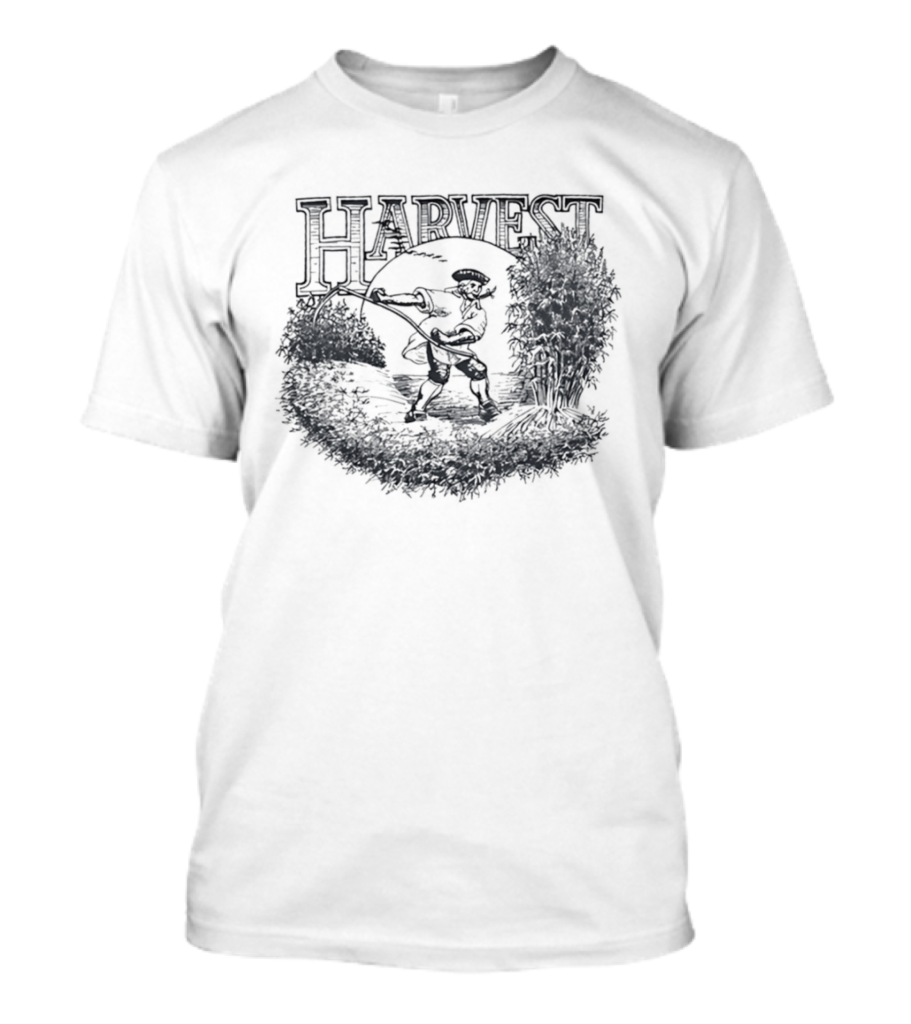 Washington Weed Harvest Vintage Farmer Illustrative T-Shirt